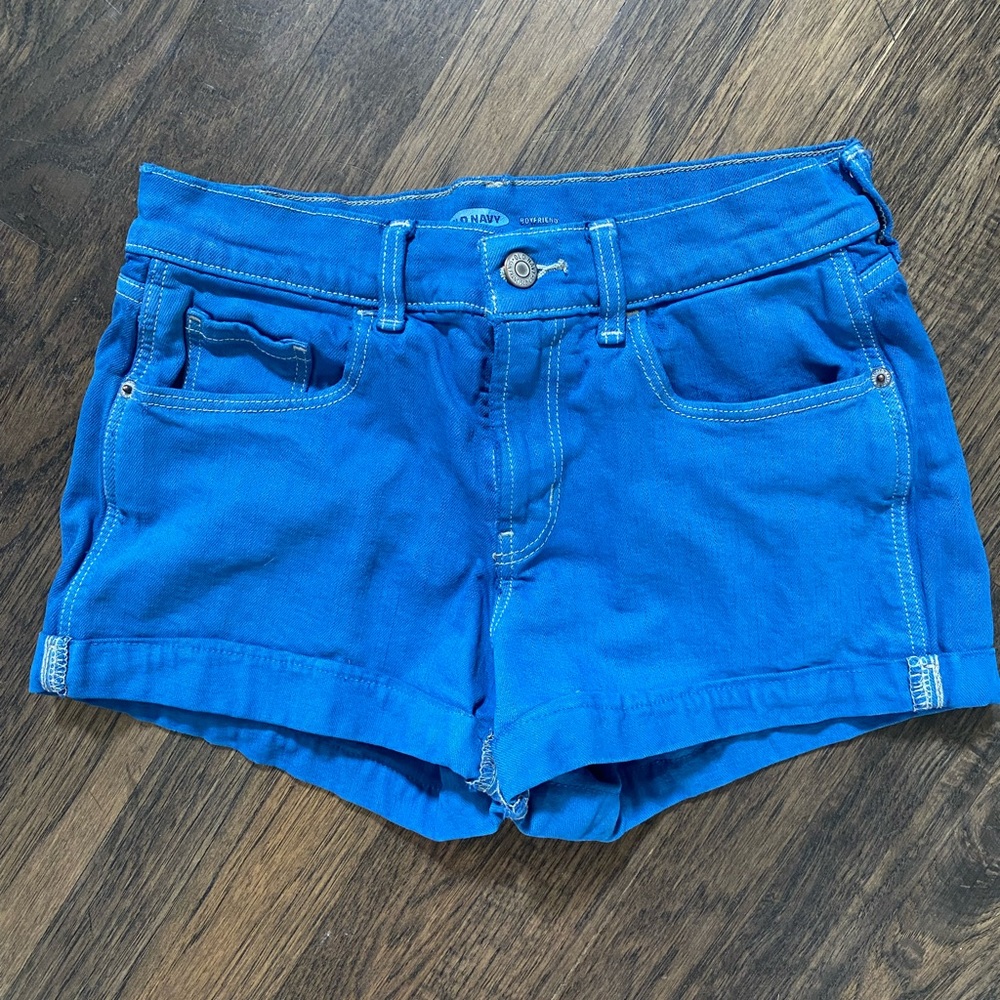 Boyfriend low rise jean shorts